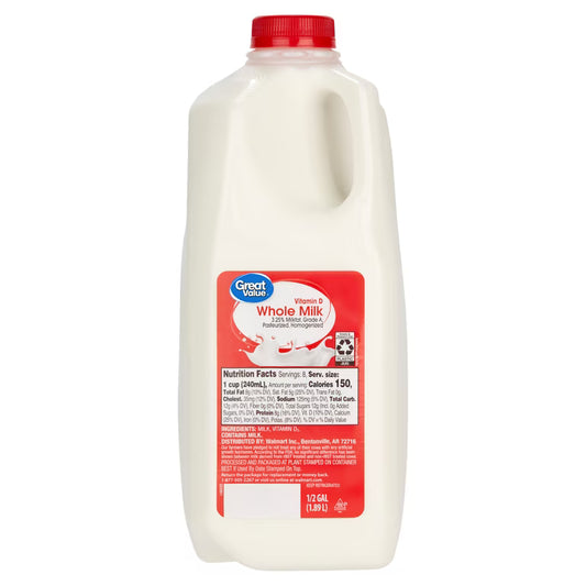 Whole Milk (half gallon)
